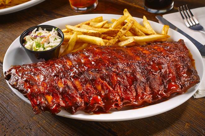 Order BARBEQUE BABY BACK RIBS- FULL RACK food online from Millers Ale House store, Alpharetta on bringmethat.com