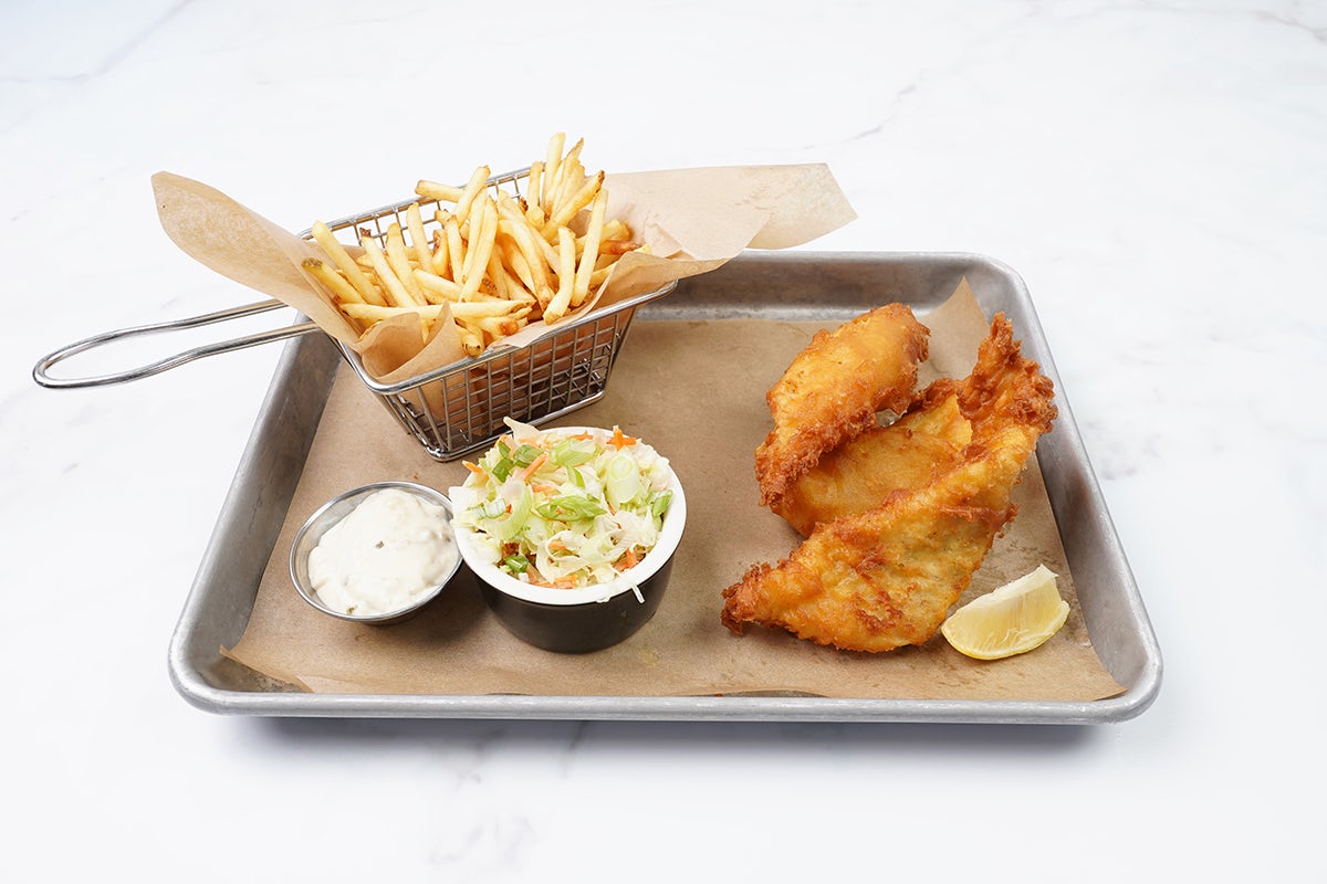 Order Beer-Battered Fish & Chips food online from Polly's Pies Restaurant & Bakery store, Norco on bringmethat.com