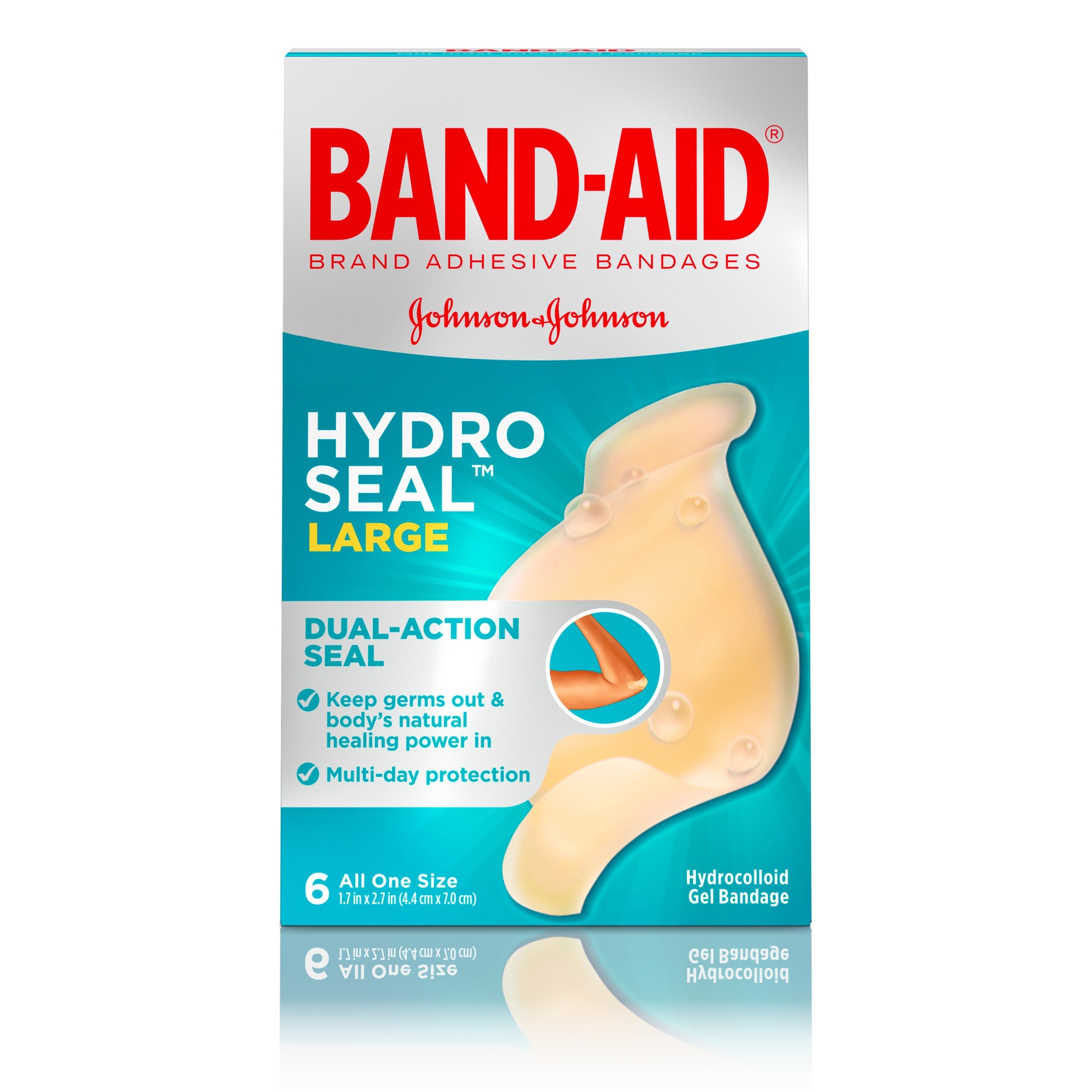 Order Band-Aid Brand Hydro Seal Large All Purpose Adhesive Bandages - 6 ct food online from Rite Aid store, REEDLEY on bringmethat.com
