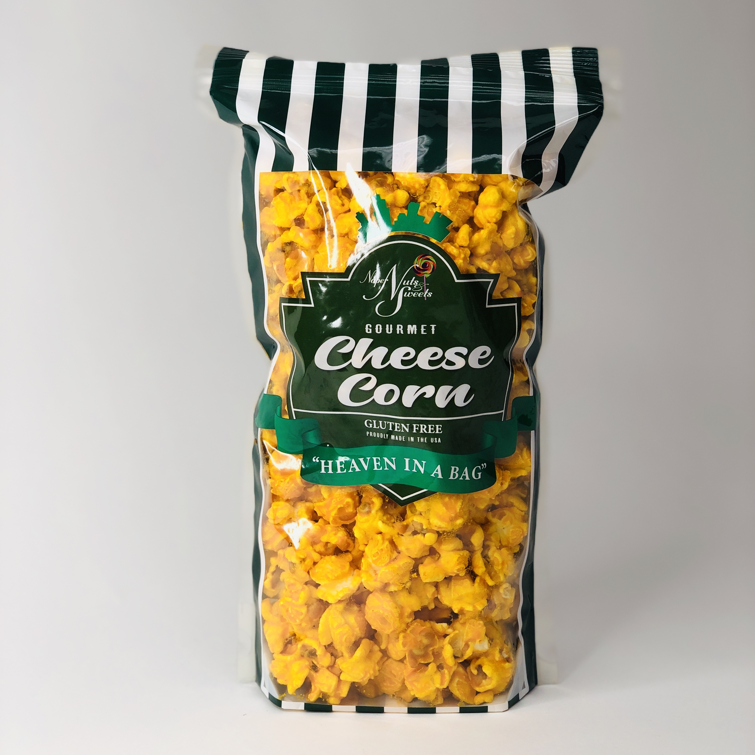 Order Popcorn Large Cheese Corn Bag food online from Naper Nuts & Sweets store, Naperville on bringmethat.com