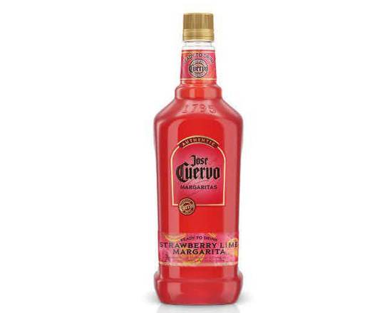 Order Jose Cuervo Strawberry Lime Margarita, 1.75L (9.95% ABV) food online from Moby Liquor store, Los Angeles on bringmethat.com