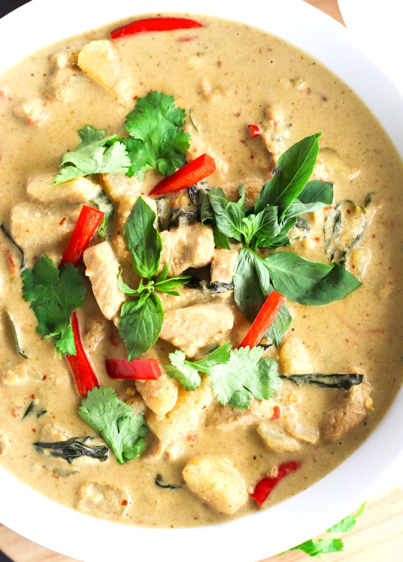Order 28. Thai Green Curry food online from Amazing Myanmar Asian Cuisine store, Kentwood on bringmethat.com