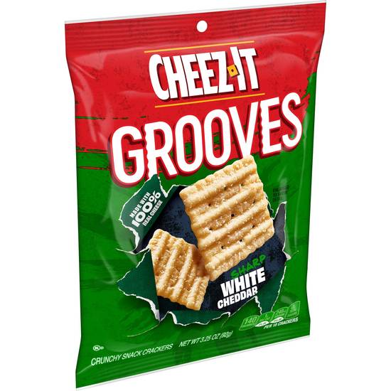 Order Cheez-It Grooves Sharp White Cheddar Cheese Crackers, 3.25 OZ food online from Cvs store, MONTEZUMA on bringmethat.com