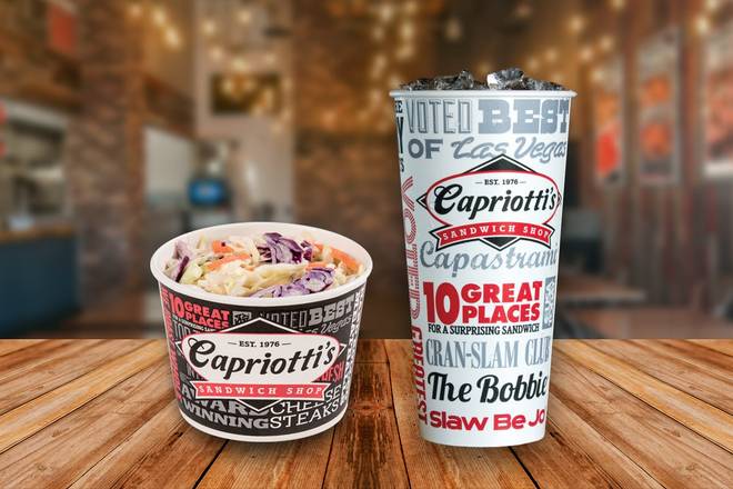 Order Combo Slaw & Large Fountain Drink food online from Capriotti Sandwich Shop store, Granite. Bay on bringmethat.com