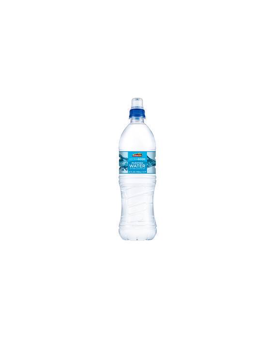 Order ExtraMile Purified Water 24 OZ Bottle food online from Chevron Extramile store, Tustin on bringmethat.com