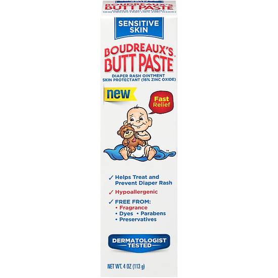 Order Boudreaux's® 4 oz. Butt Paste Diaper Rash Ointment for Sensitive Skin food online from Buybuy Baby store, Snellville on bringmethat.com