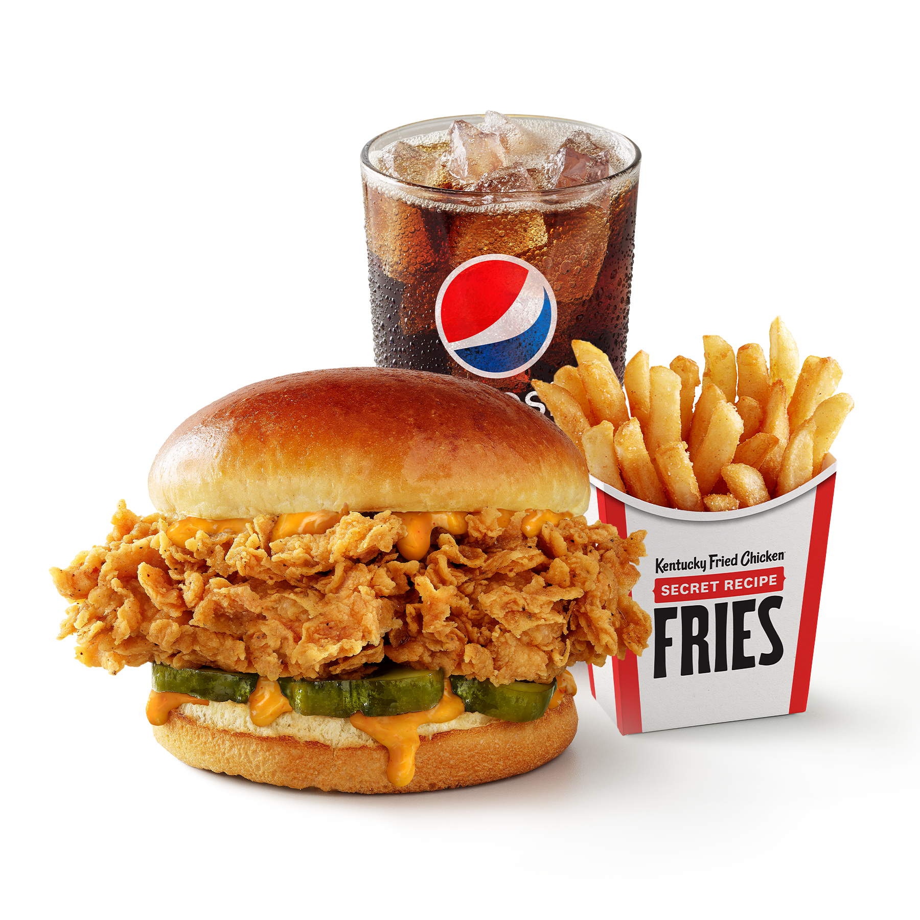 Order Spicy Chicken Sandwich Combo food online from Kfc store, Mansfield on bringmethat.com