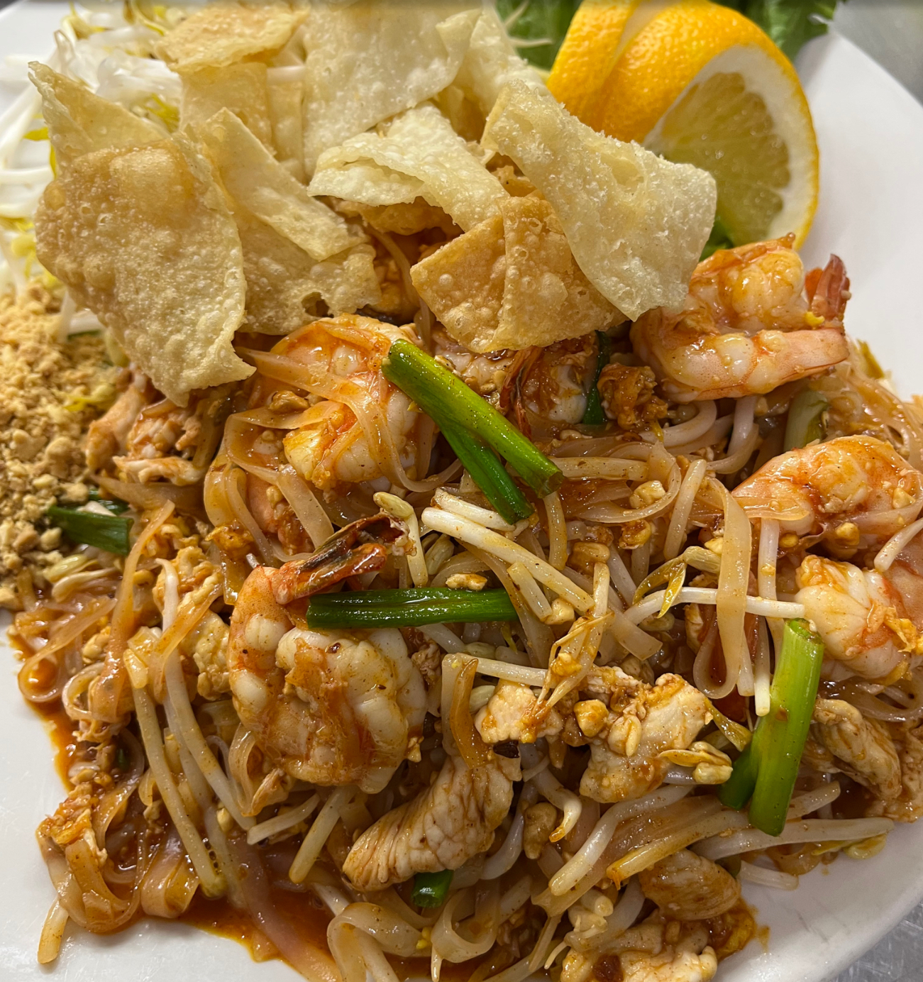 Order THAI-DISHES Spicy Pad Thai Noodles  food online from Thai Dishes store, Santa Clarita on bringmethat.com