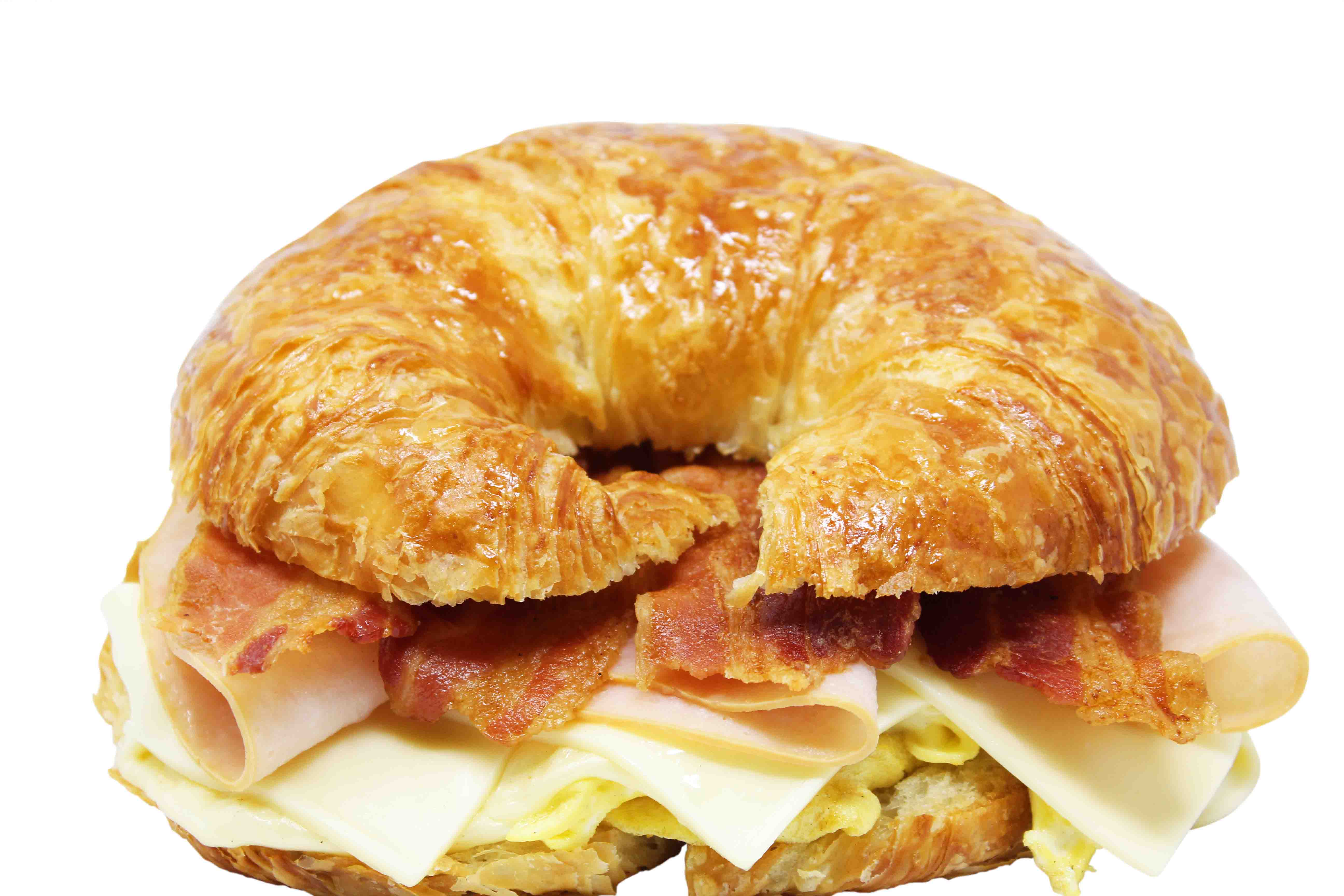 Order 4. Turkey, Bacon, Egg and Cheese Sandwich food online from Cafe Donuts store, West Covina on bringmethat.com