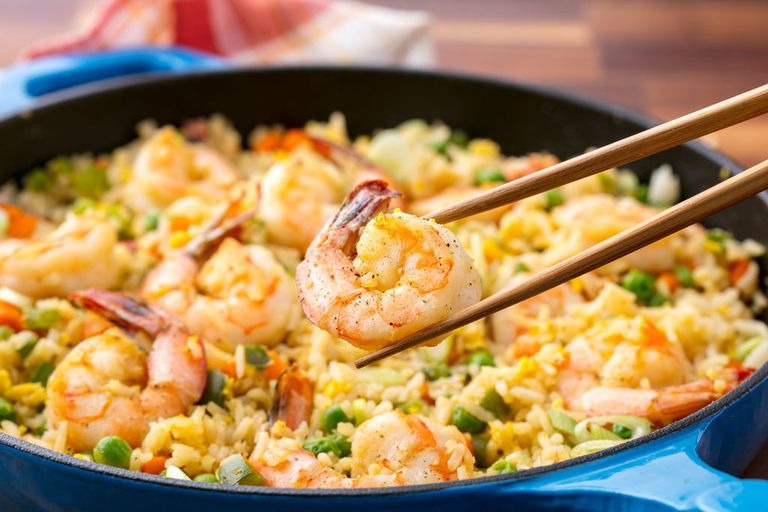 Order Shrimp Fried Rice food online from Swad Indian and Nepalese Cousine store, Fort Worth on bringmethat.com