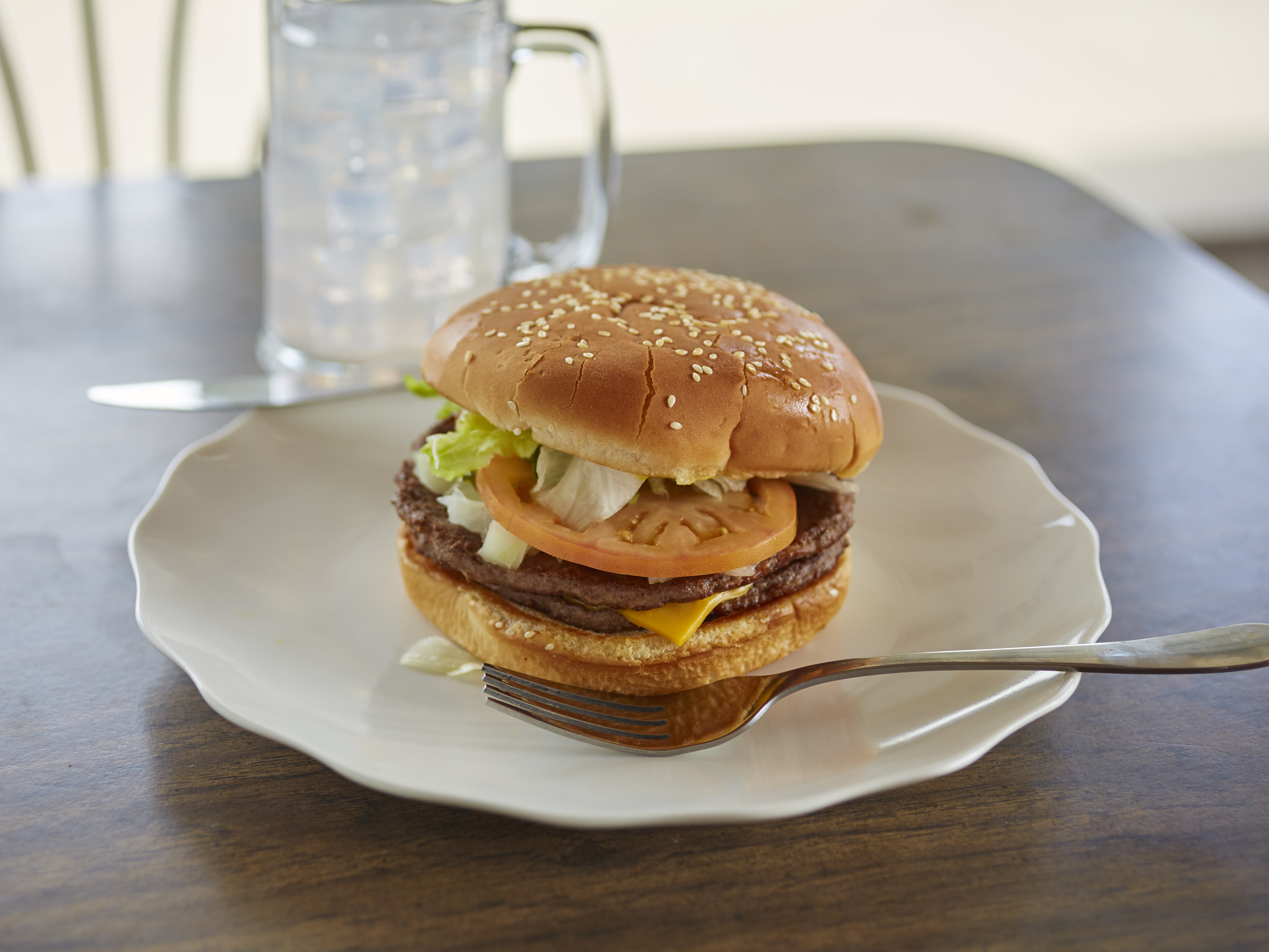 Order Double Meat Burger food online from A-Burger store, Oxnard on bringmethat.com