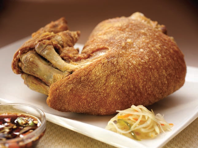 Order Crispy Pata (Crispy Pork hock) food online from MAX'S RESTAURANT (Cuisine of the Philippines) store, Jersey City on bringmethat.com