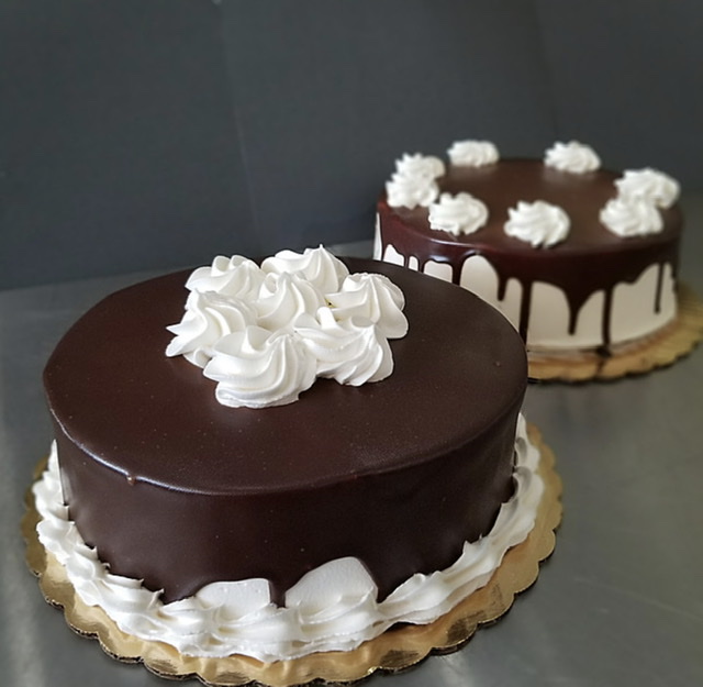 Order 8" Chocolate Cake food online from The Mayflower Bakery store, Linthicum Heights on bringmethat.com