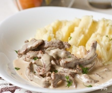 Order Tongue Stroganoff with Creamy Sauce food online from Cafe Gallery store, Brooklyn on bringmethat.com