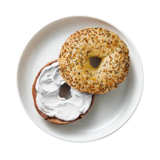 Order Everything Bagel with Cream Cheese food online from Caribou Coffee store, St. Cloud on bringmethat.com