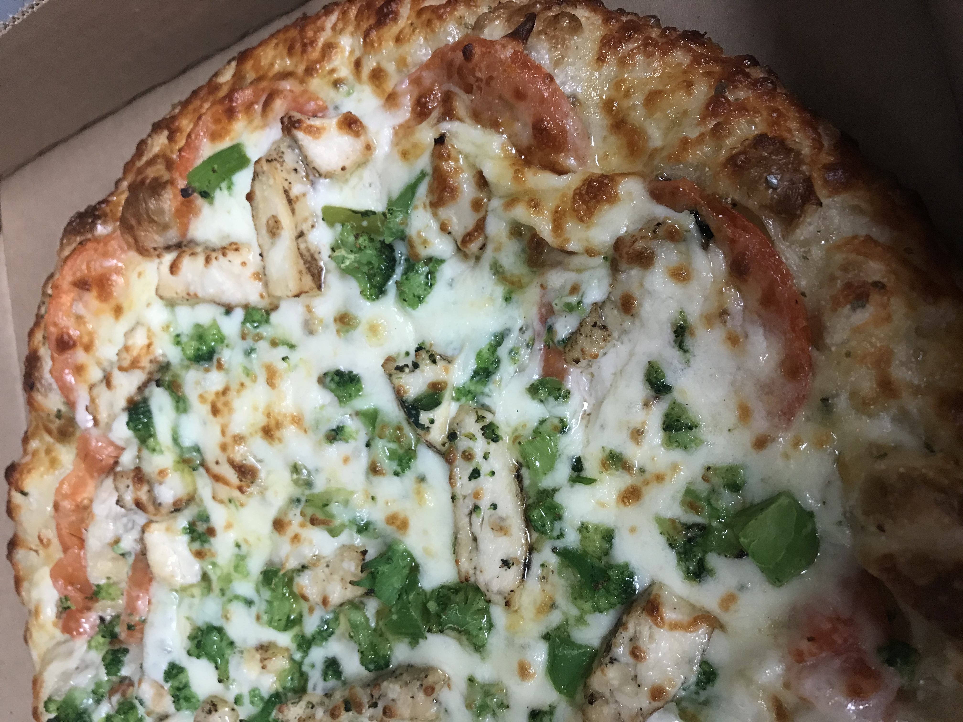 Order Chicken Broccoli Pizza food online from Pasquale's Pizzeria store, Wilmerding on bringmethat.com