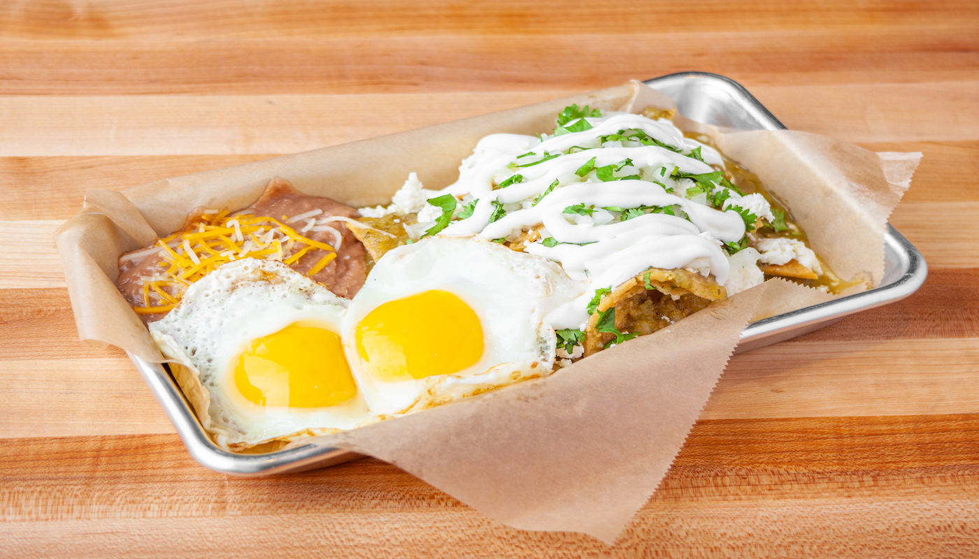 Order Chilaquiles food online from Daydream Breakfast Burritos store, San Diego on bringmethat.com