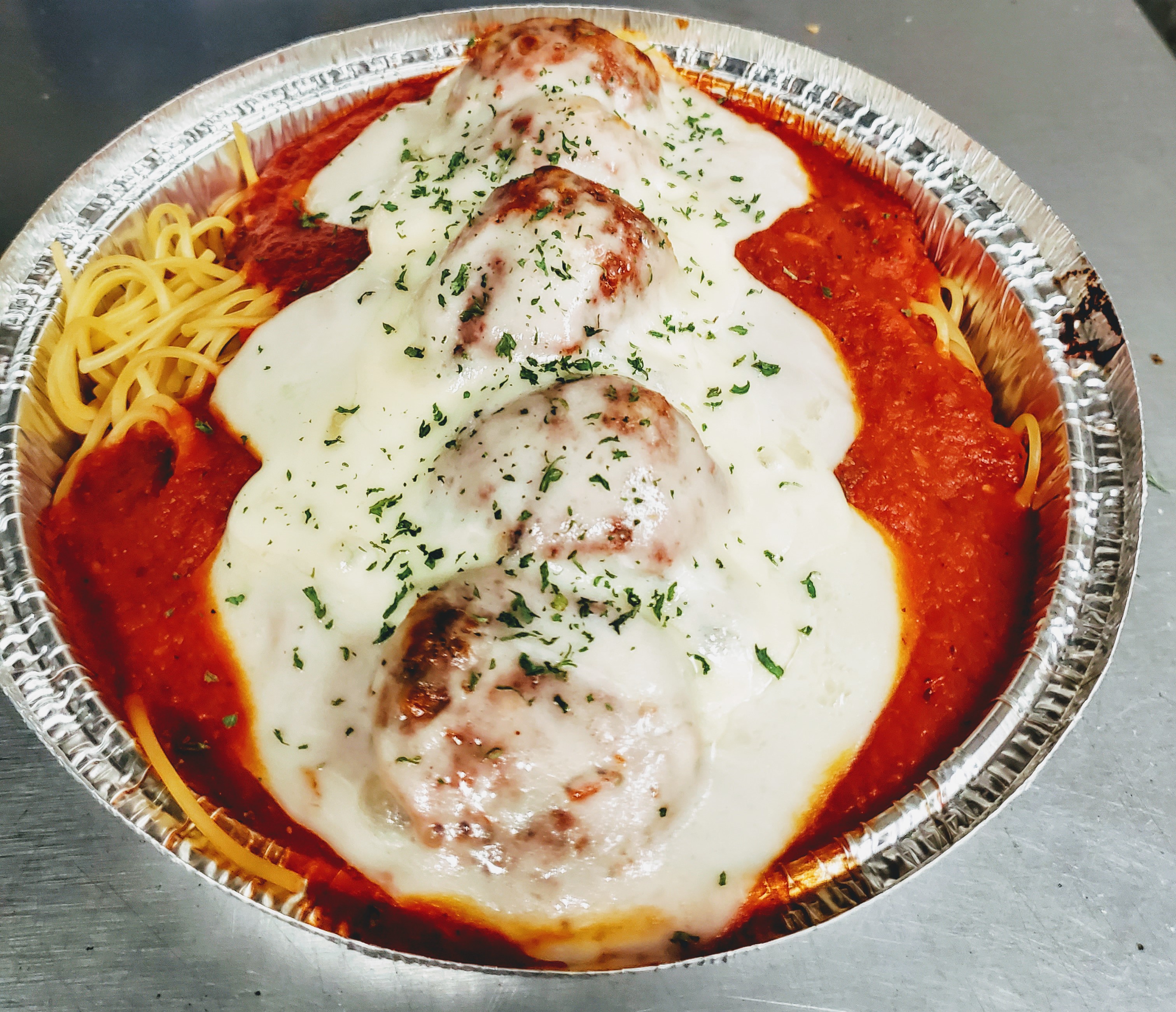 Order Meatballs Parmigiana food online from Pizza Party Time store, Ridgefield on bringmethat.com