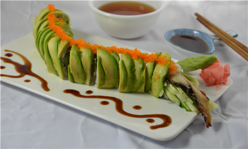 Order 2. Green Dragon Roll food online from Sakura Express store, Plumsteadville on bringmethat.com