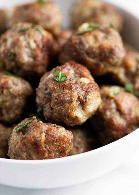 Order Home made Meatball(2 PCS) food online from Fat Tomato Pizza store, Los Angeles on bringmethat.com