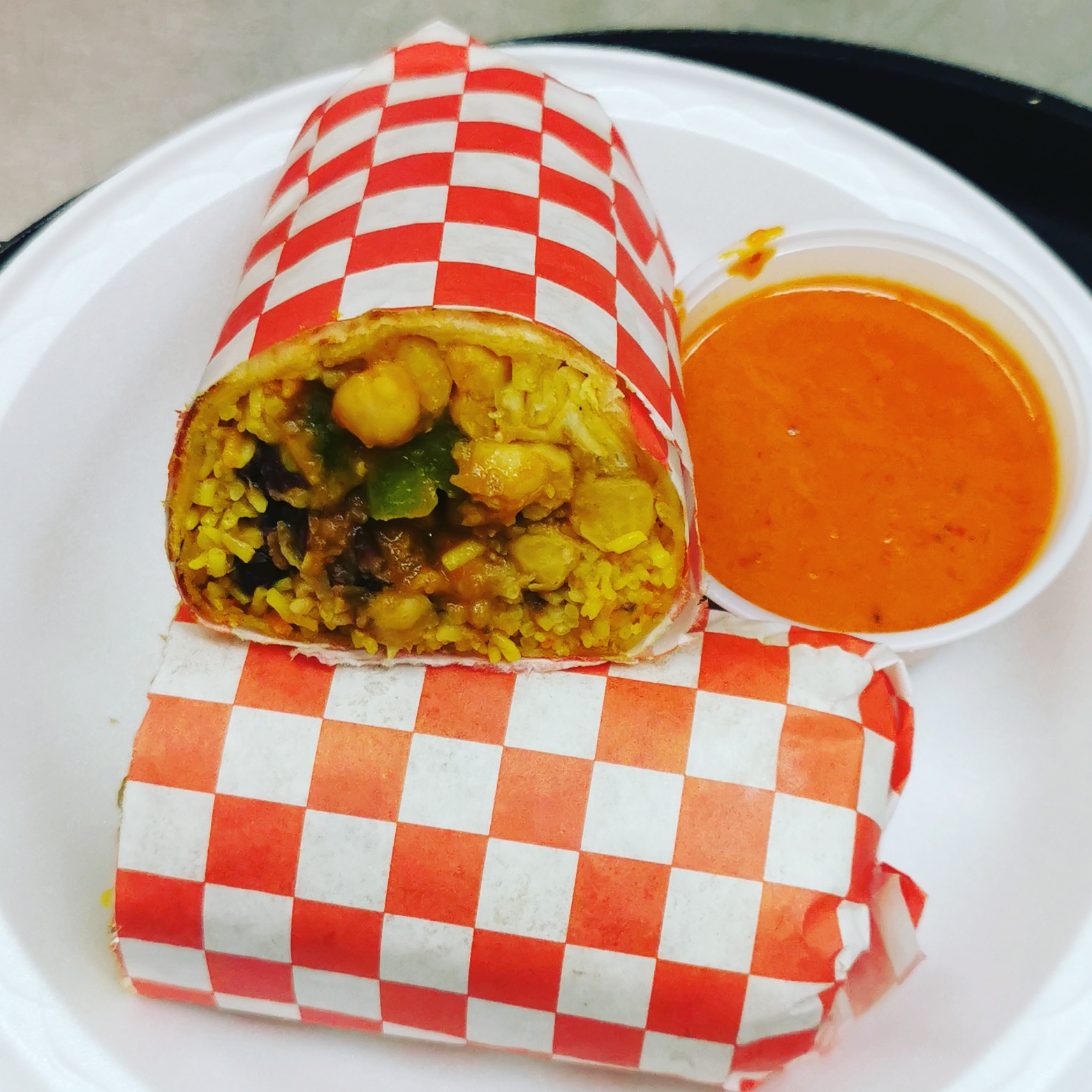 Order Chana Burrito (vegan) food online from Indimex Eats Indian Restaurant store, Los Angeles on bringmethat.com