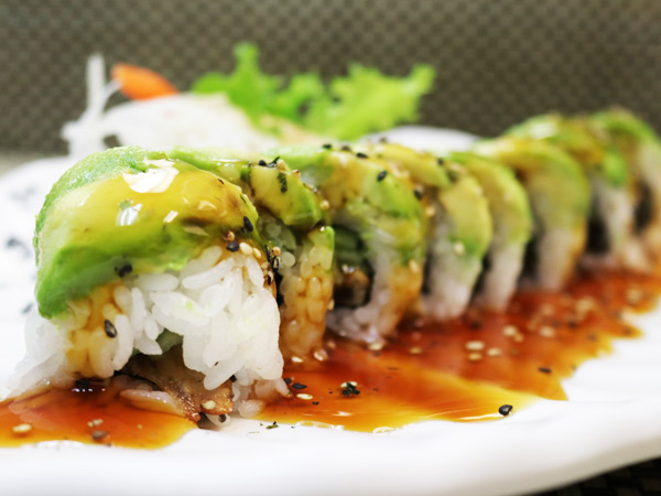 Order Caterpillar Roll food online from Sushiraw store, Los Angeles on bringmethat.com