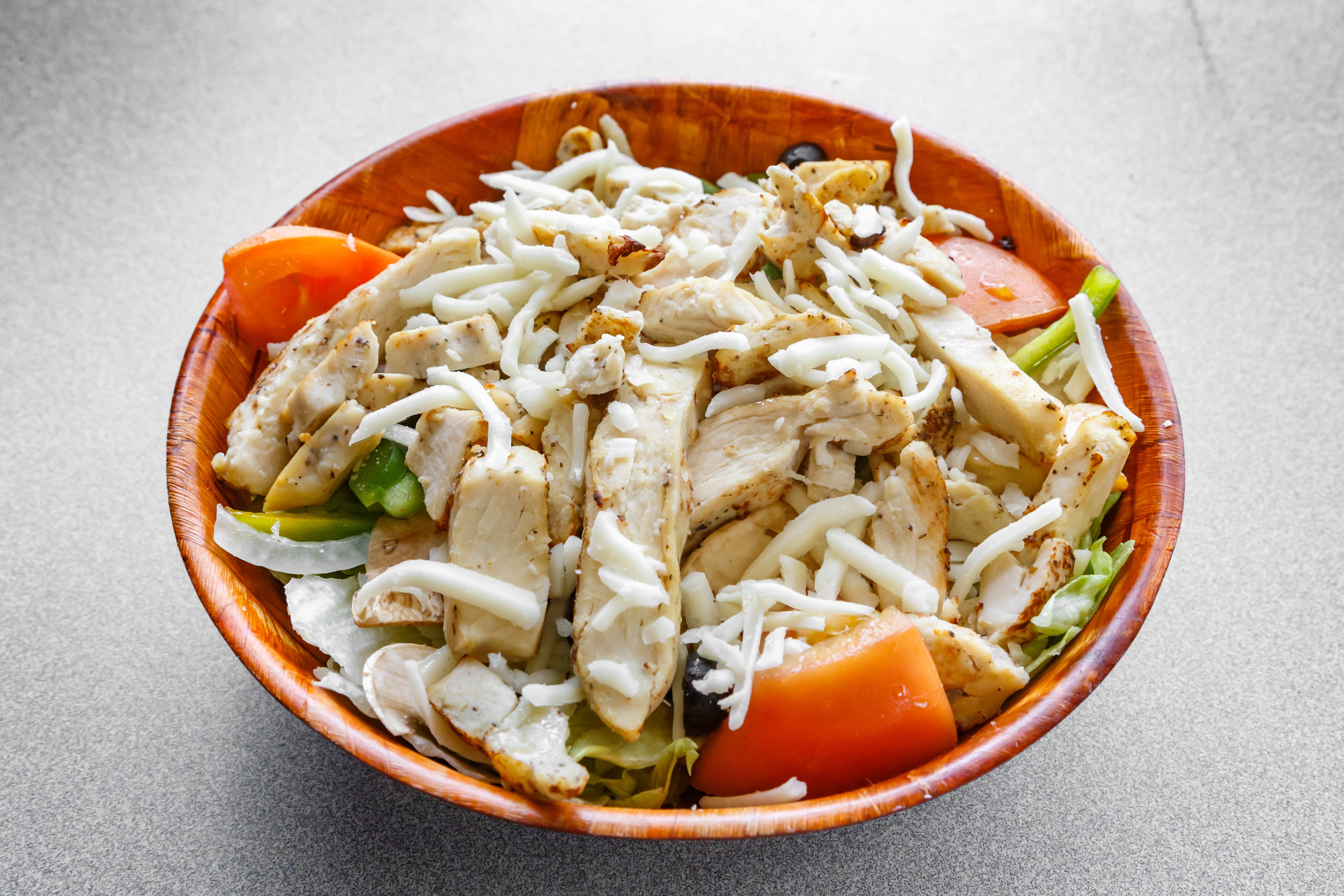 Order Grilled Chicken Salad - Salad food online from Raya's Pizzeria store, Carnegie on bringmethat.com