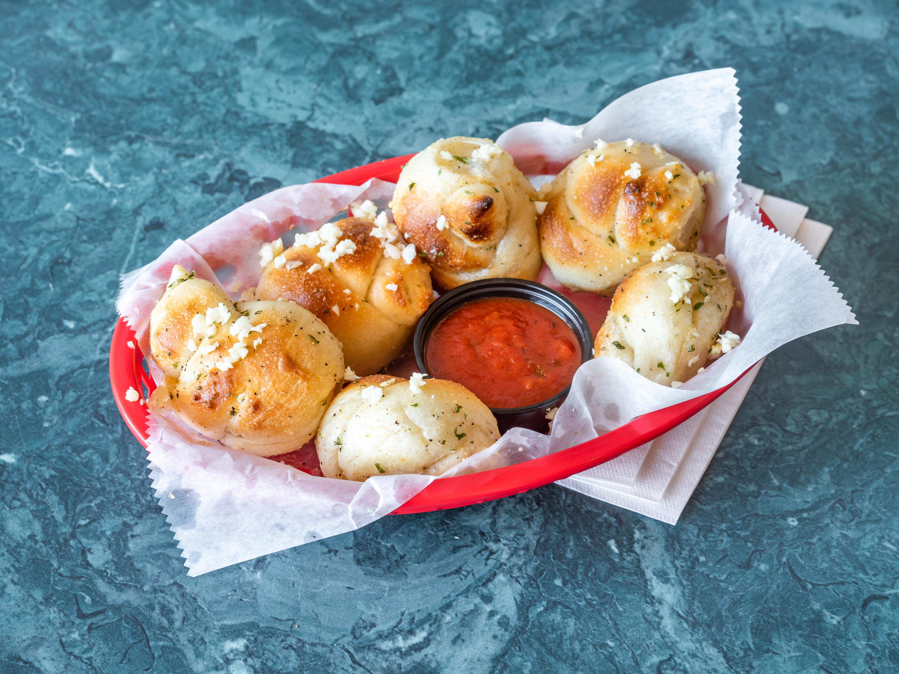 Order Garlic Knots food online from Guidos Pizza store, Eatontown on bringmethat.com