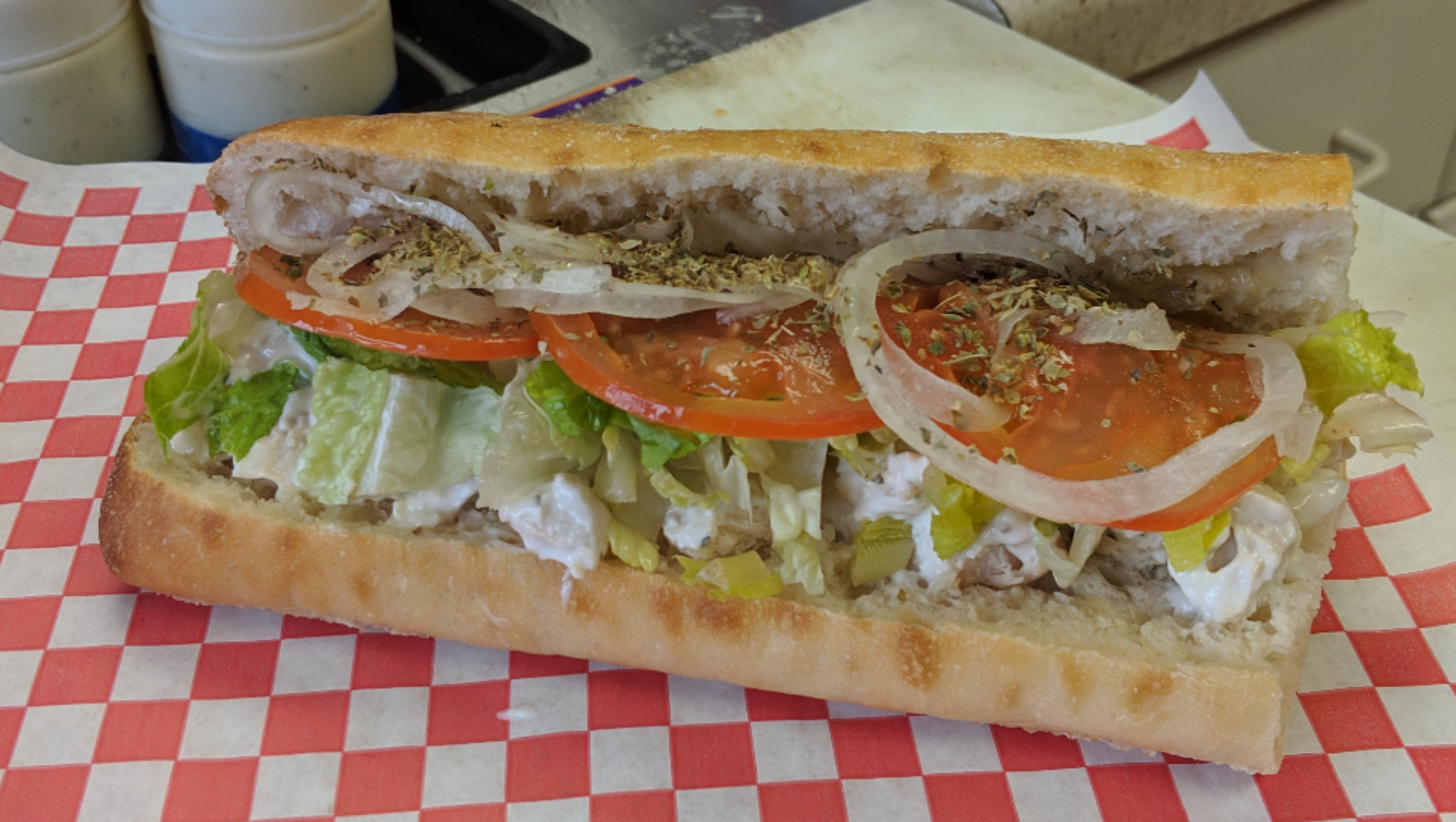 Order Chicken Salad Hoagie food online from Marco Polo Cheesesteaks store, New Braunfels on bringmethat.com