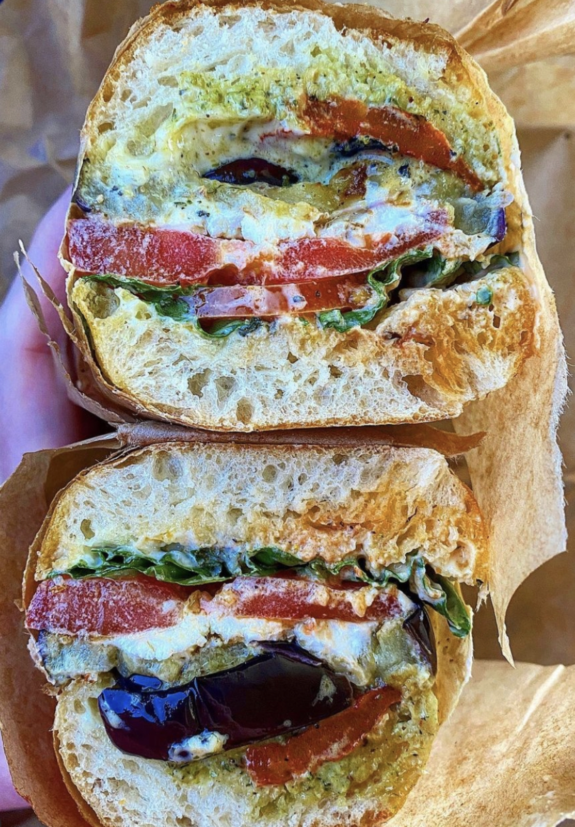 Order Eggplant and Goat Cheese Sandwich food online from The Best Sandwiches store, Milpitas on bringmethat.com