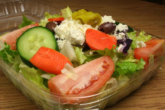 Order Greek Salad food online from Il Mondo Pizzeria store, Boston on bringmethat.com