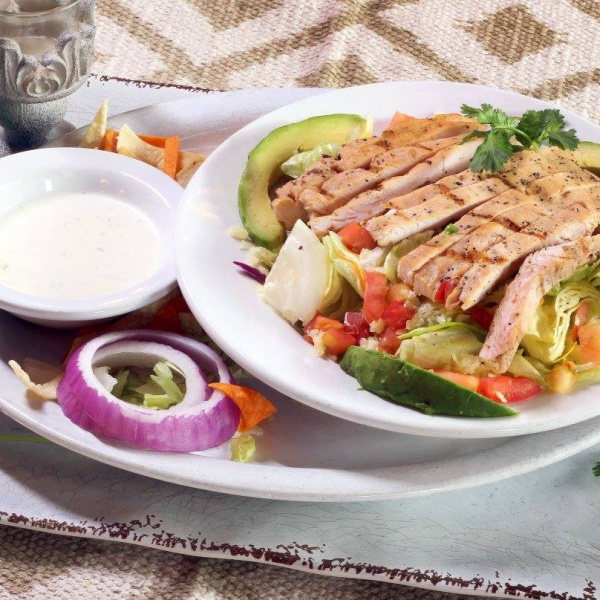 Order Fajita Salad food online from Cilantro Mexican Grill store, Kingwood on bringmethat.com