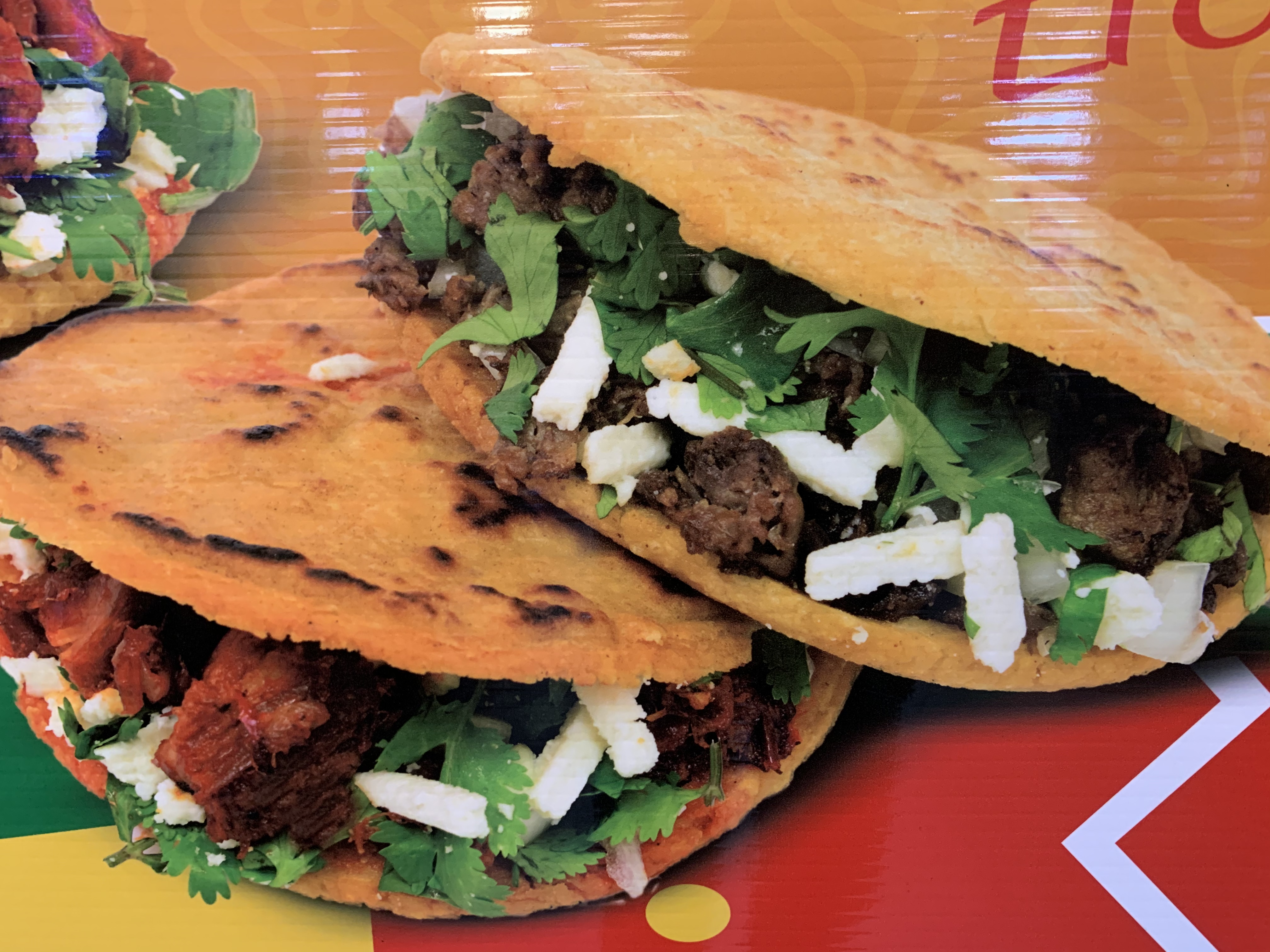 Order Carne Asada (Steak with Grilled Onions) Gordita food online from Rincon Mexicano store, Houston on bringmethat.com