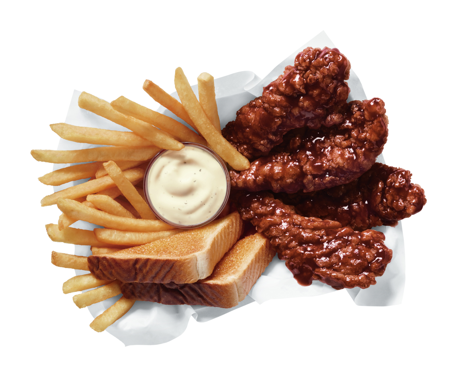Order Honey BBQ Sauced & Tossed Chicken Strip Basket food online from Dairy Queen store, Normal on bringmethat.com