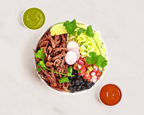 Order Shredded Beef Burrito Bowl food online from Blessed Burrito Bowls store, Lake Oswego on bringmethat.com
