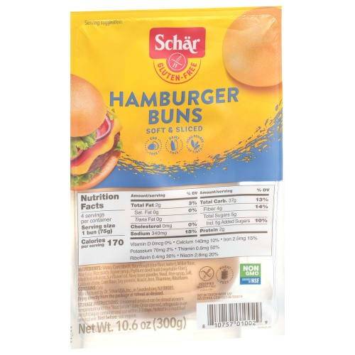 Order Schar · Gluten Free Hamburger Buns (10.6 oz) food online from United Supermarkets store, Plainview on bringmethat.com