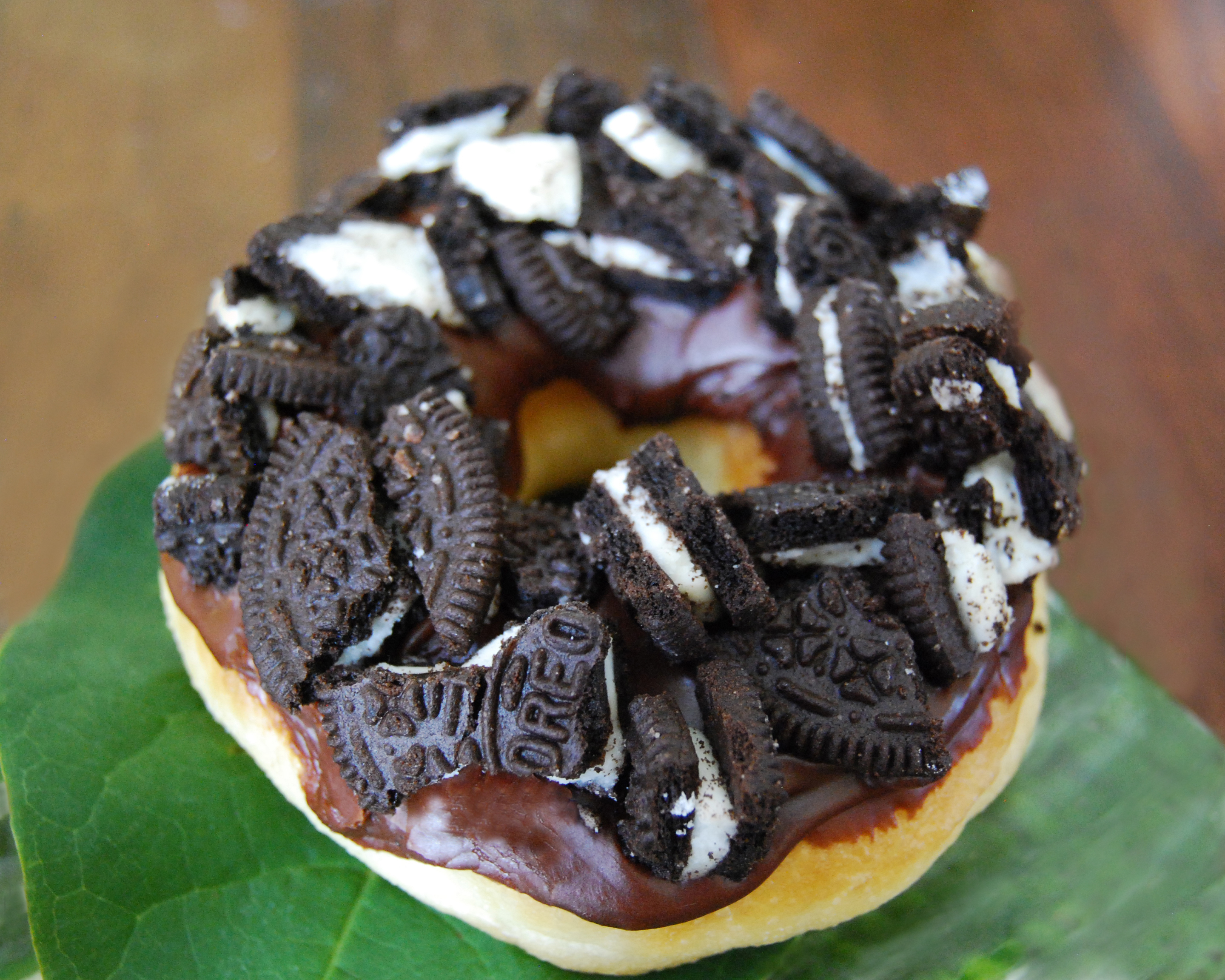 Order Oreo Topped Donut food online from Jaram's Donuts store, Dallas on bringmethat.com
