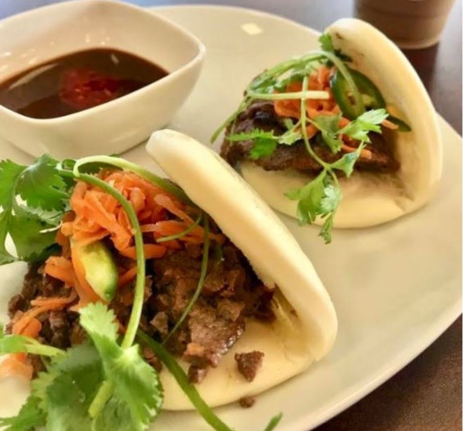 Order BB1. Grilled Beef Bao Bun food online from V Cafe store, Austin on bringmethat.com