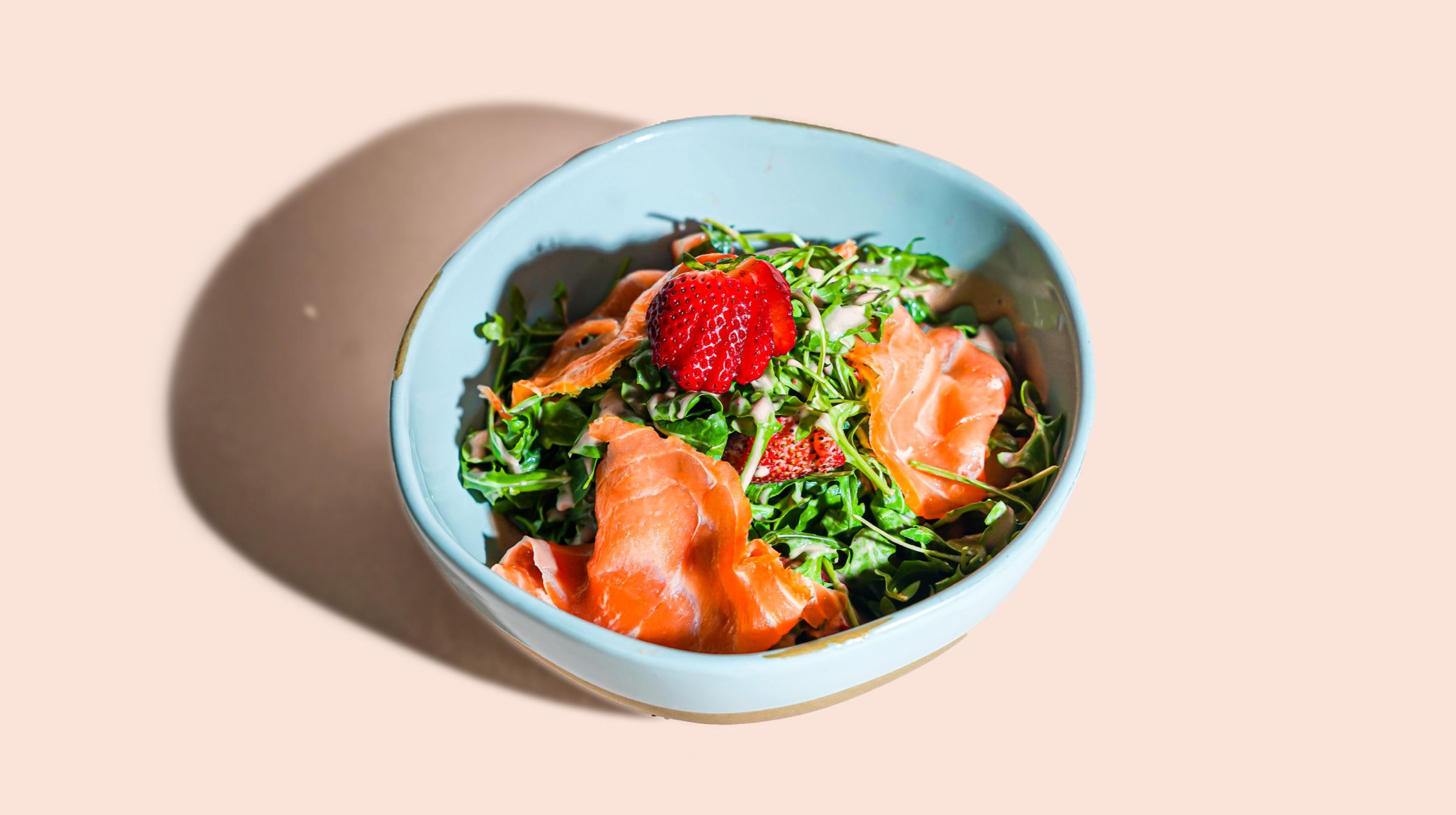 Order Smoked Salmon Arugula Salad food online from Oasis Cafe store, Flushing on bringmethat.com