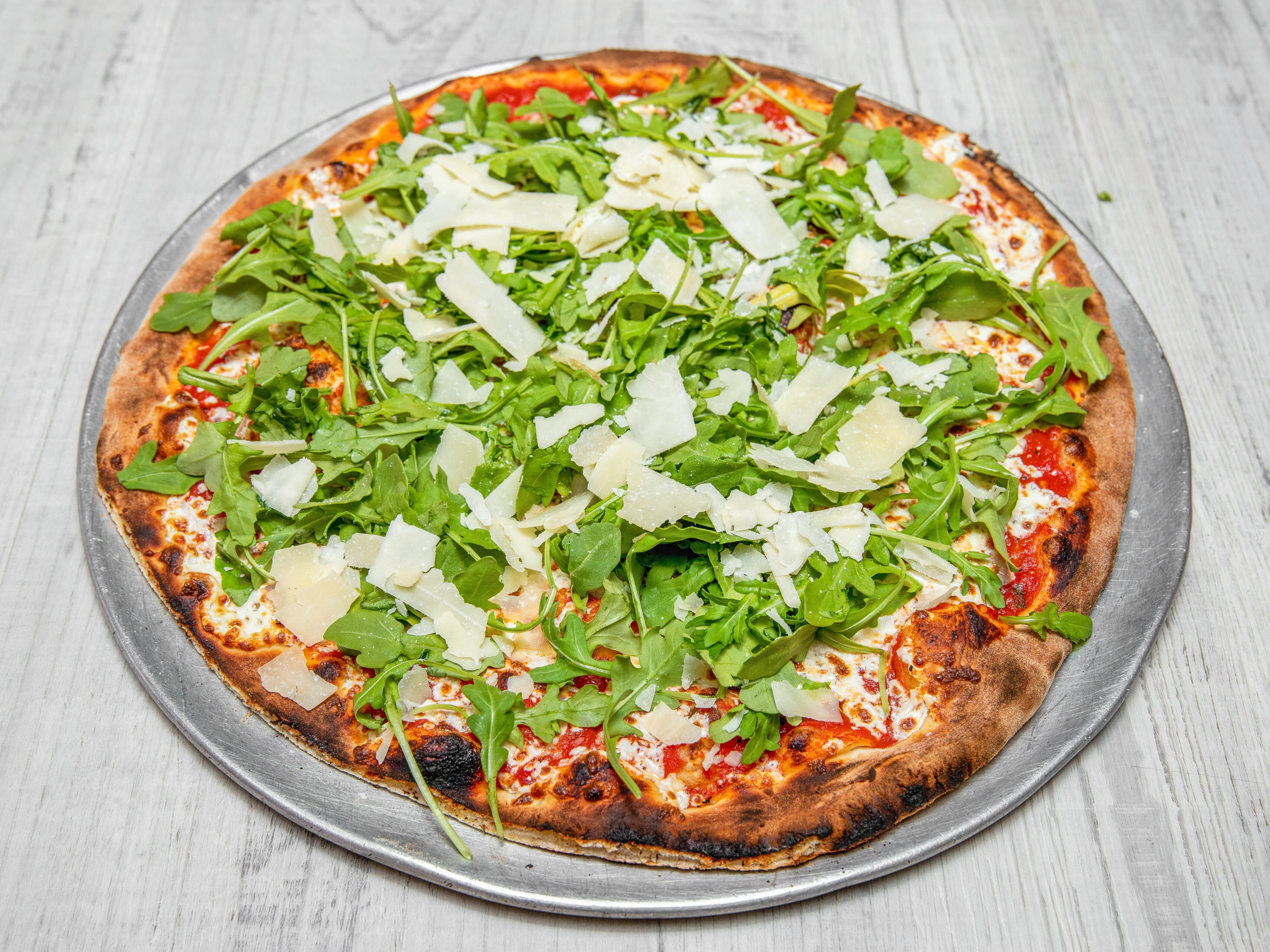 Order Pizza Arugula Parmesan food online from Sapore D Italia store, Brooklyn on bringmethat.com