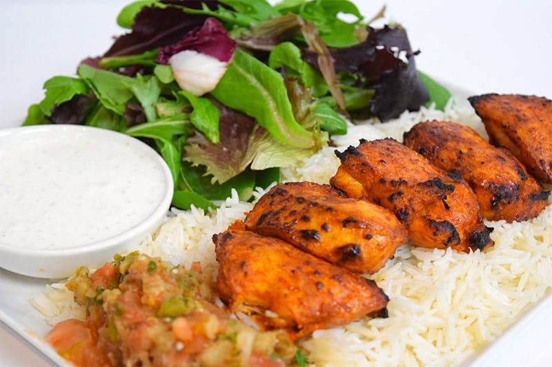 Order Shish Kabab- Chicken - Entree food online from Junior's Pizza & Subs II store, Boonton on bringmethat.com