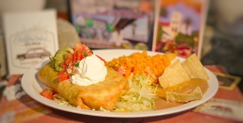 Order Chimichanga Combo food online from California Taco Shop store, Pawtucket on bringmethat.com