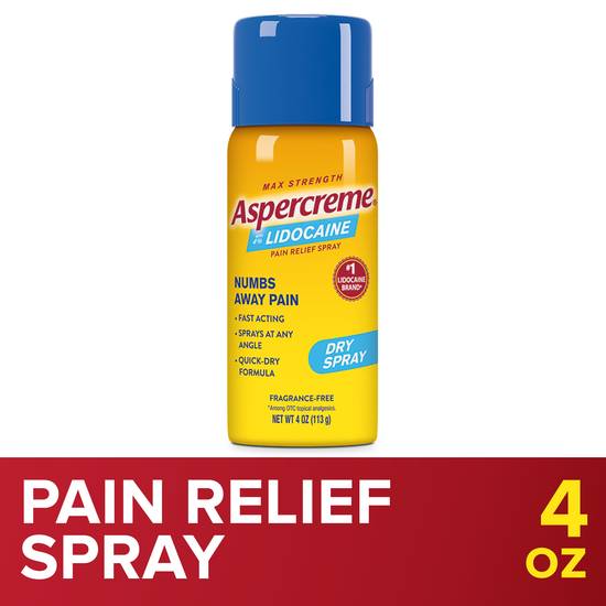 Order Aspercreme with Lidocaine Dry Spray (4 oz) food online from Rite Aid store, DUBOIS on bringmethat.com