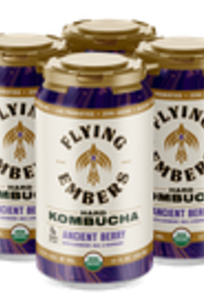 Order Flying Embers Ancient Berry Hard Kombucha - 4 Can 12.0oz food online from Friends Snacks store, San Francisco on bringmethat.com