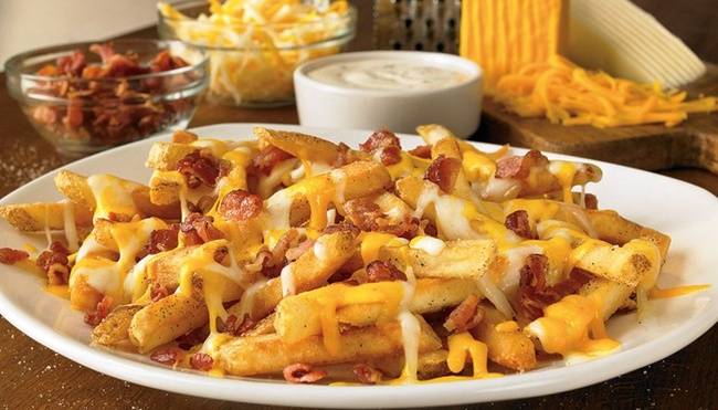 Order 3 Cheese & Bacon Fries food online from Ike Tender Shack store, Wilmington on bringmethat.com