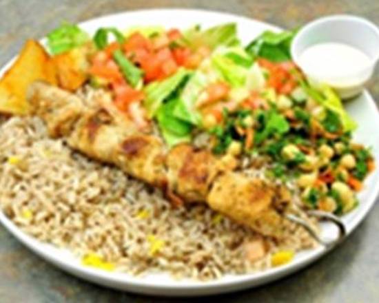 Order Chicken Shish Kabab Plate food online from Almadina Halal store, Norcross on bringmethat.com