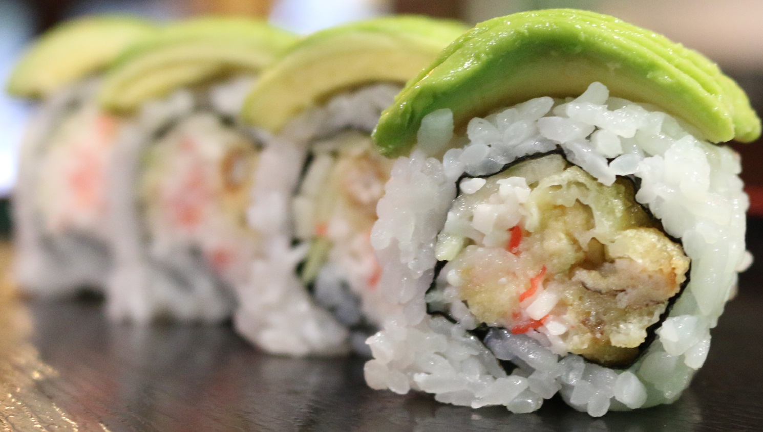 Order Green Frog Roll food online from Kaze Sushi & Hibachi store, Mesquite on bringmethat.com