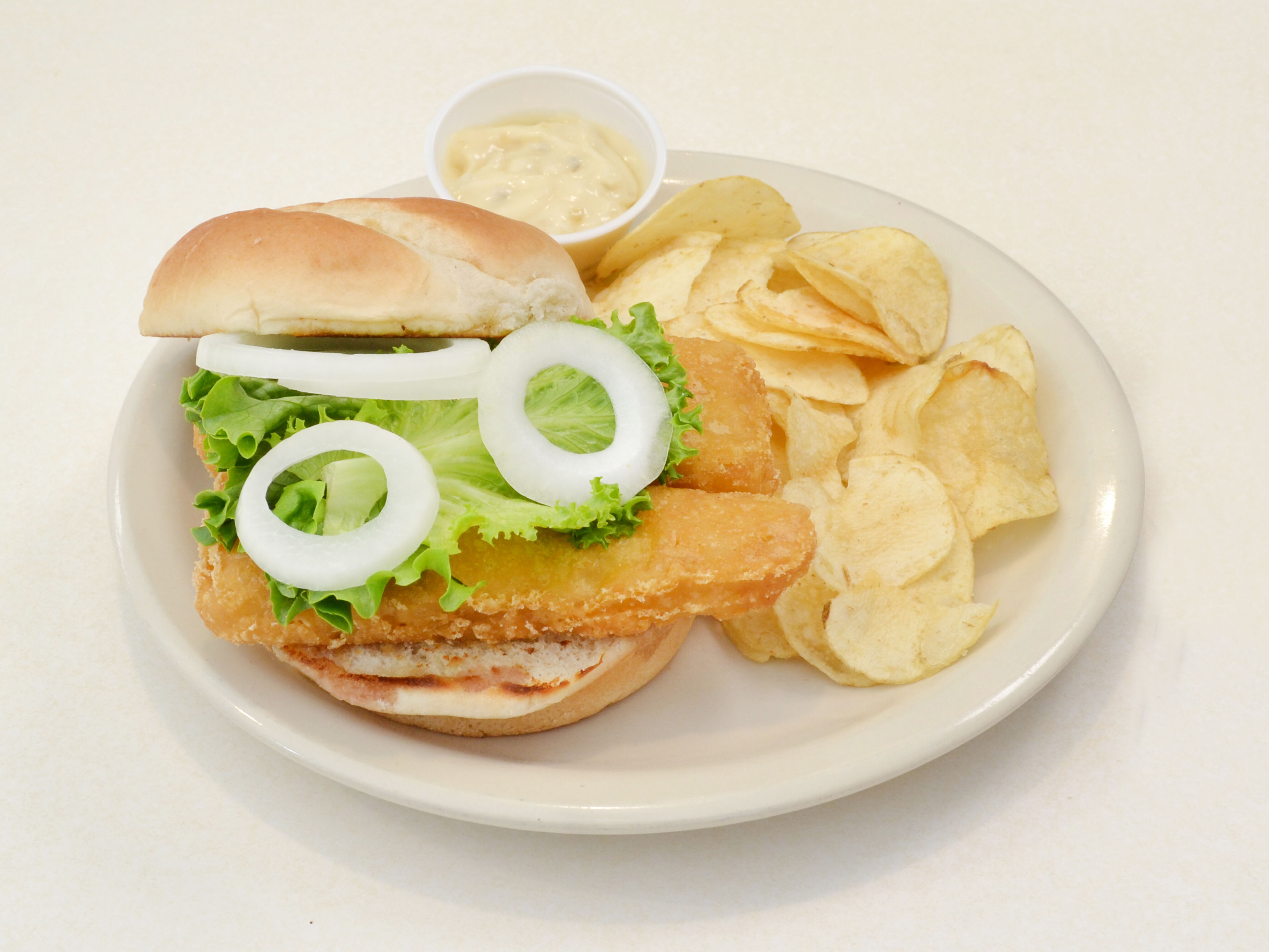 Order Fish Sandwich food online from Merry Ann Diner store, Champaign on bringmethat.com