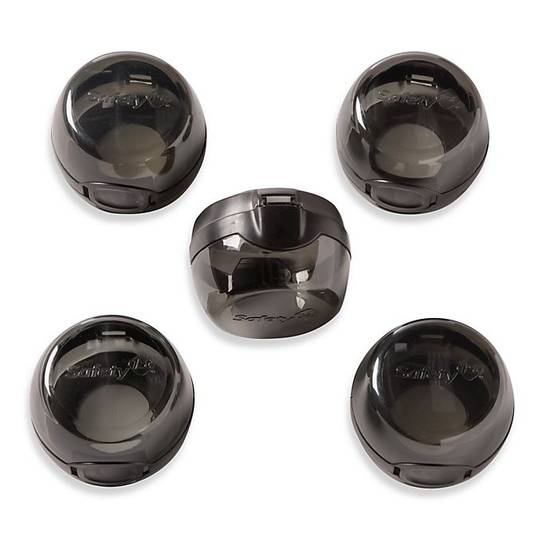 Order Safety 1st® Easy Install Stove Knob Covers in Black (Set of 5) food online from Bed Bath & Beyond store, Lancaster on bringmethat.com