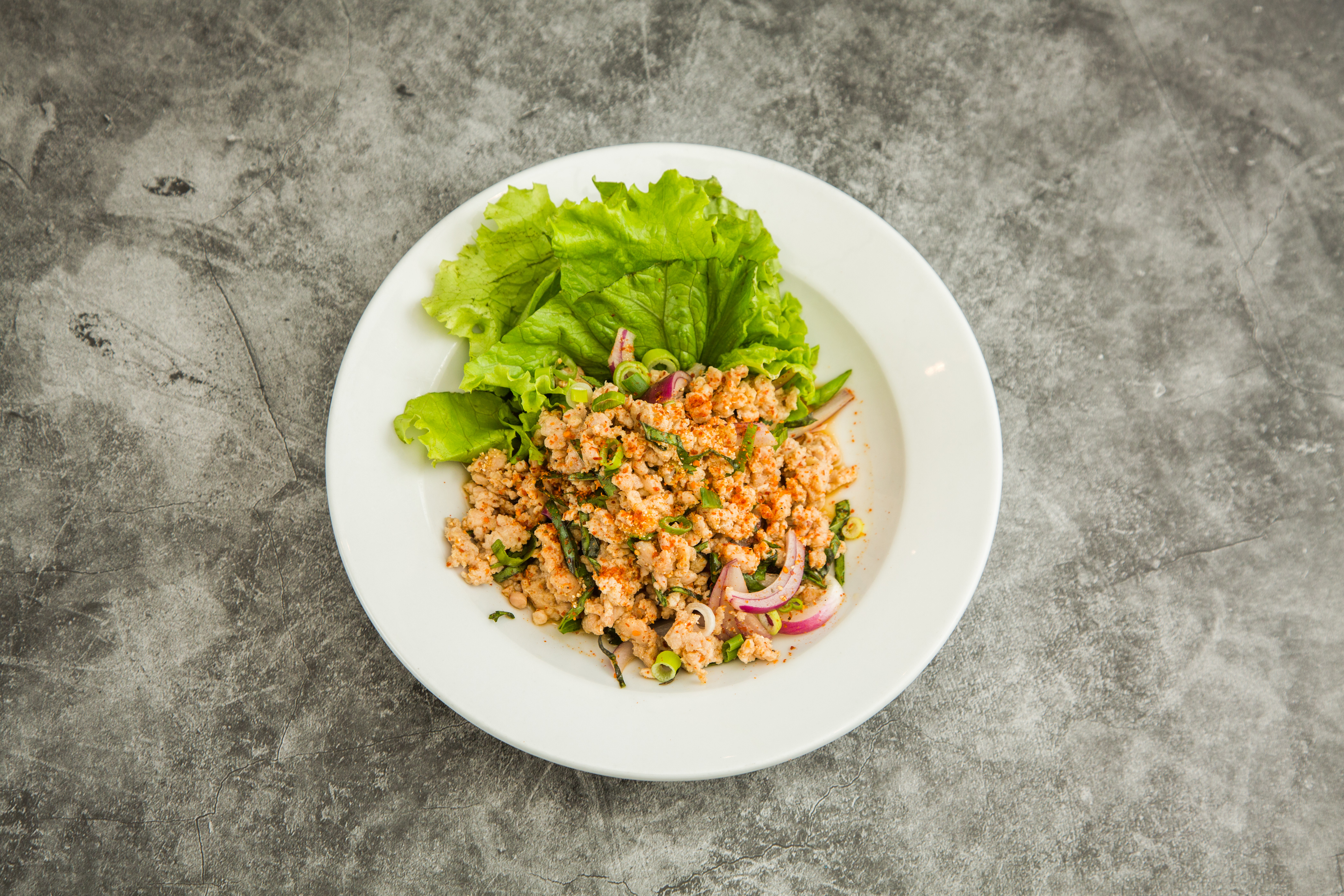 Order Larb Chicken Salad food online from Sweet basil thai store, Woodside on bringmethat.com